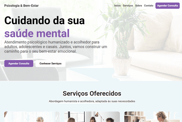 Site para uma Psicóloga